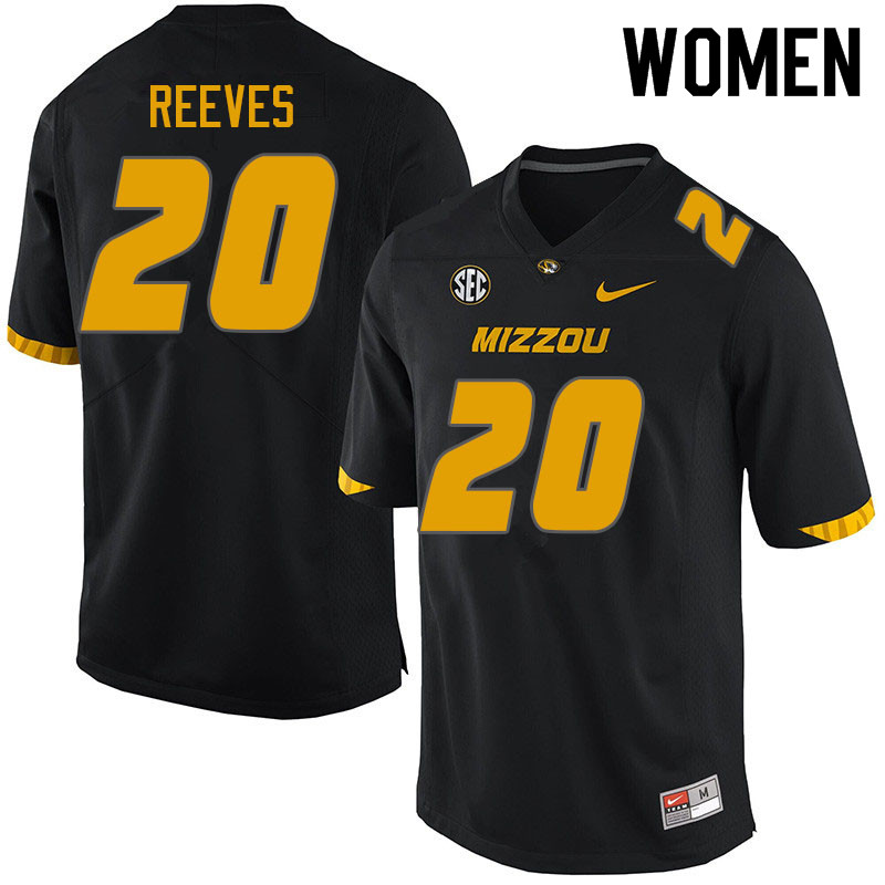 Women #20 Zxaequan Reeves Missouri Tigers College Football Jerseys Sale-Black